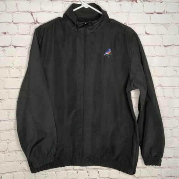 The Paragon Bluebird‎ Black Zip up Windbreaker Shell Jacket Large L - Picture 1 of 7
